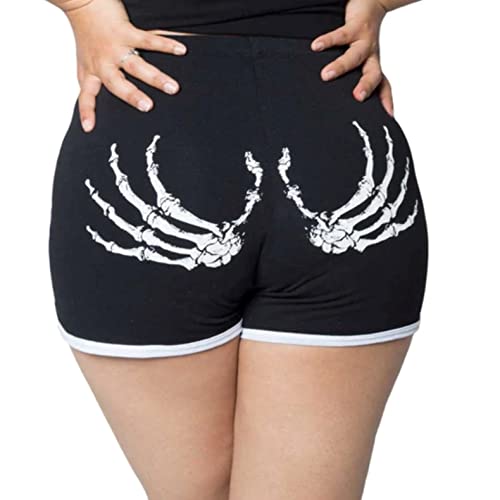 Skeleton Hand Womens Running Shorts Small at Amazon Women's